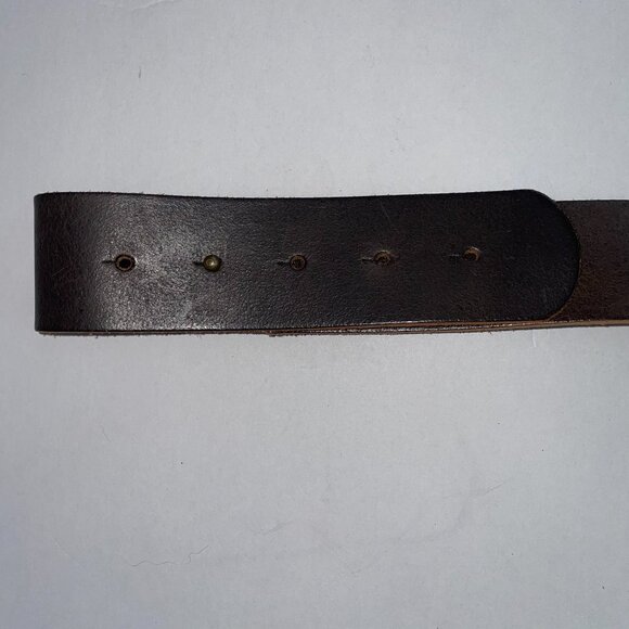 Antoniazzi Brown Leather Belt with Coin Chain Accents Handcrafted in Italy. - Picture 11 of 15